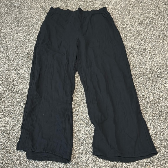NWT! GAP Black Mid Rise Gauze Pull-On Pants - Size Large🔹 - Picture 3 of 3
